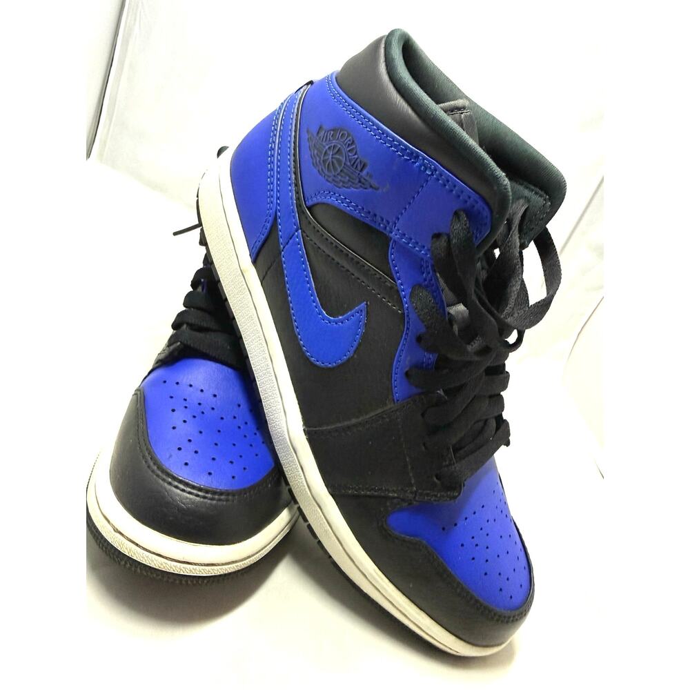 Nike Air Jordan 1 Mid Hyper Royal Men's Size 8 554724-077